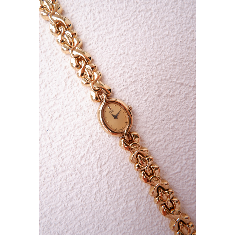 Seiko Vintage Gold watches with braided bracelet jam tangan vintage Seiko Ladies Vintage