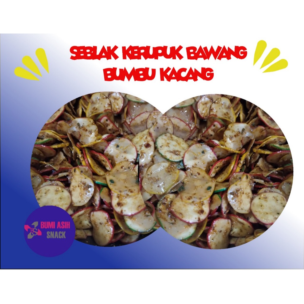 

SEBLAK KERUPUK BAWANG BUMBU KACANG /SEBRING KERUPUK BAWANG KEMASAN 500GRM VIRAL MURAH