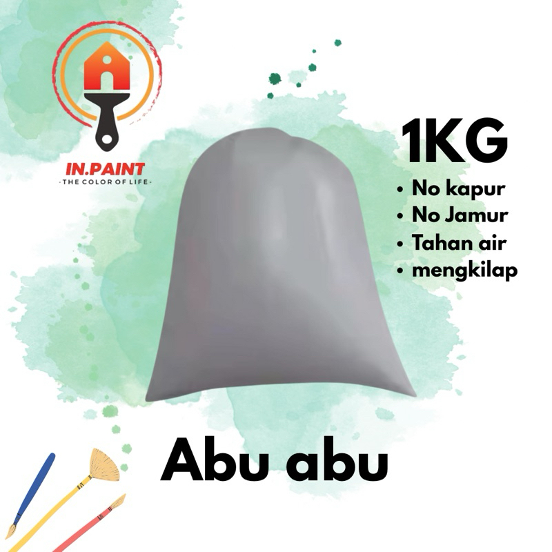 Cat tembok warna abu abu 1kg paling murah