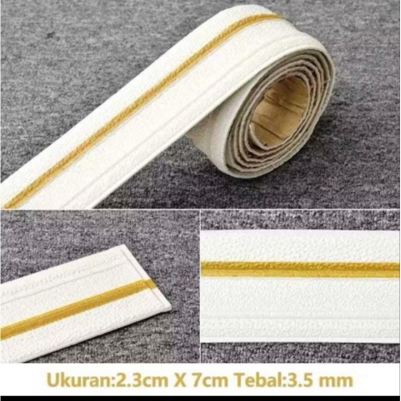 List walborder list wallpaper dinding foam 3D 7 cm gold