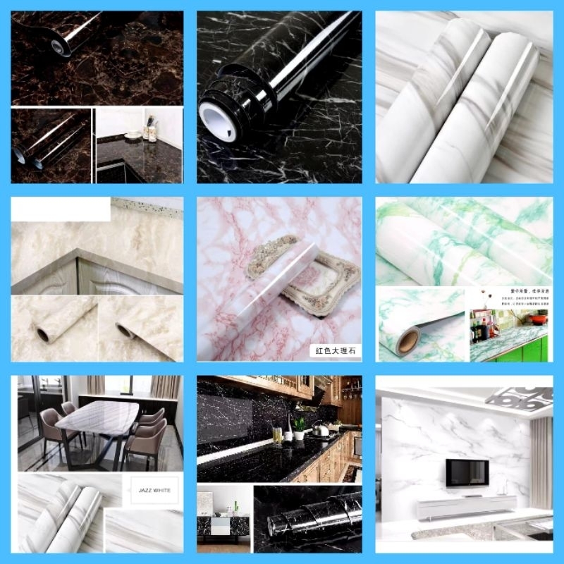 Wallpaper Meja Dapur Wallpaper Marmer Wallpaper Marmer Glossy M2M MALL Wallpaper Motif Marmer Wallpa