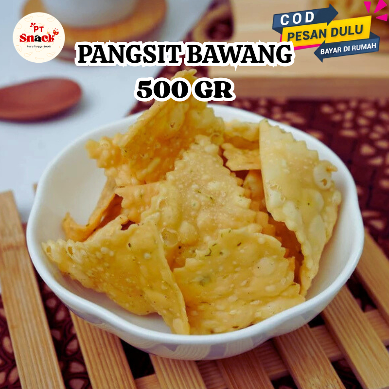 

Keripik Pangsit Bawang Premium 500gr Kriping Bawang Pangsit