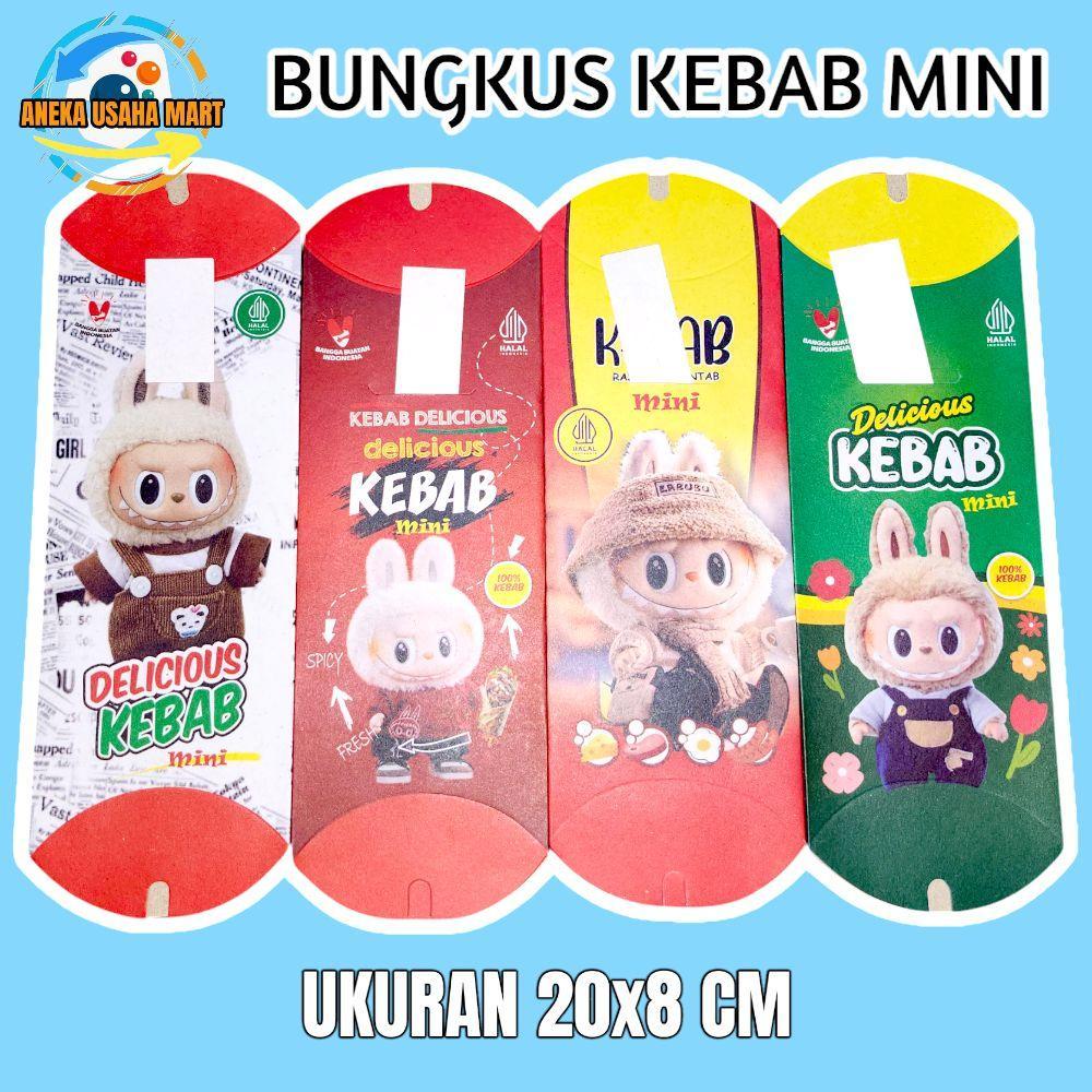 

100 Pcs Kertas Kebab Mini Ukuran 20x8 cm Kode Labubu