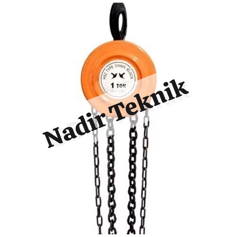 CHAIN BLOCK 1 TON (1TON X 3M DAN 1TON X 5M) / TAKEL KATROL KEREKAN KAPASITAS 1 TON