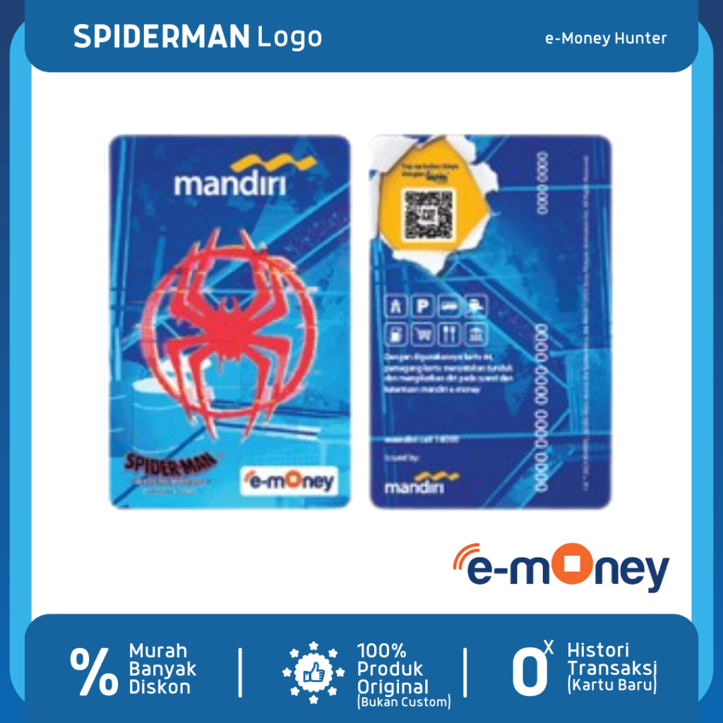 e-Money Spiderman Limited Edition eToll eMoney Mandiri NFC