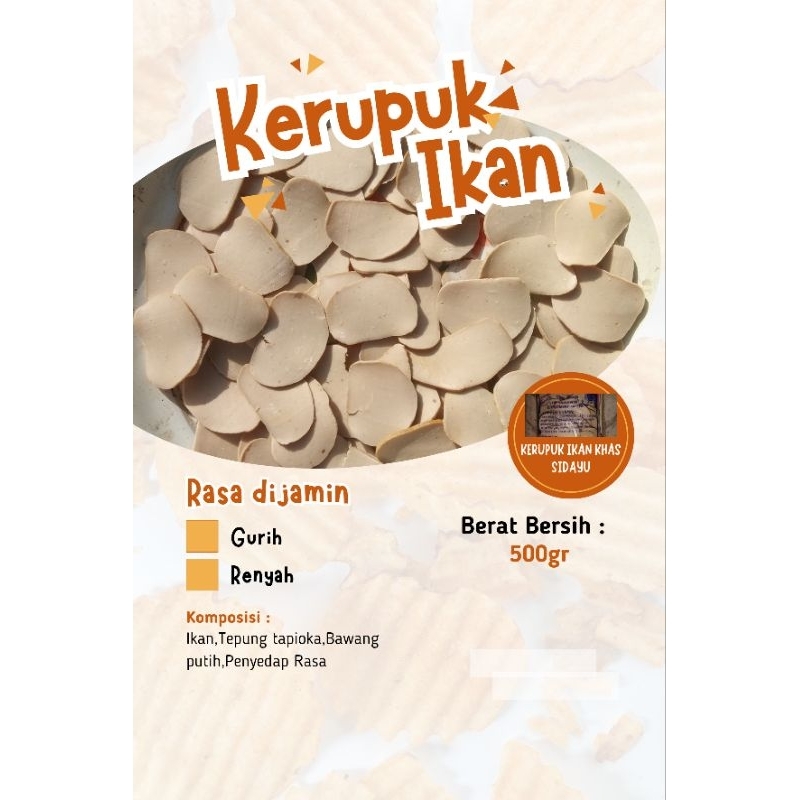 

KERUPUK IKAN KHAS SEDAYU GRESIK 500GRAM