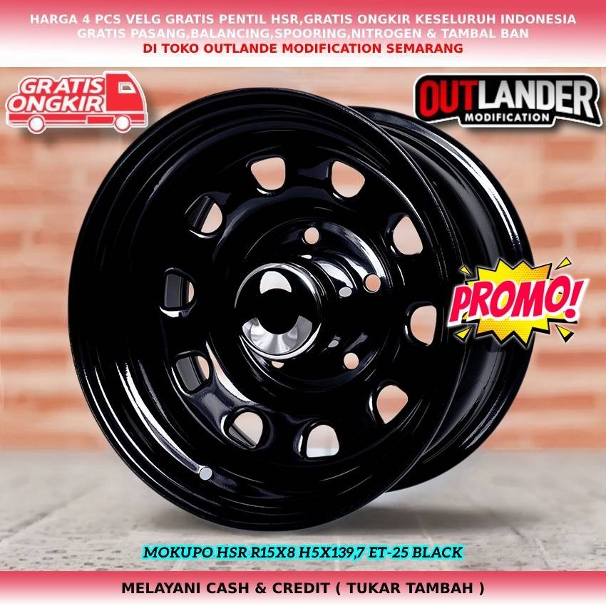 velg kaleng daytona r15 lebar 8, velg mobil Escudo Jimny dll velg hsr mokupo r15