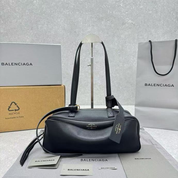 Balenciaga CARRIE Handheld Shoulder Bag Full Leather/Small Black 92945