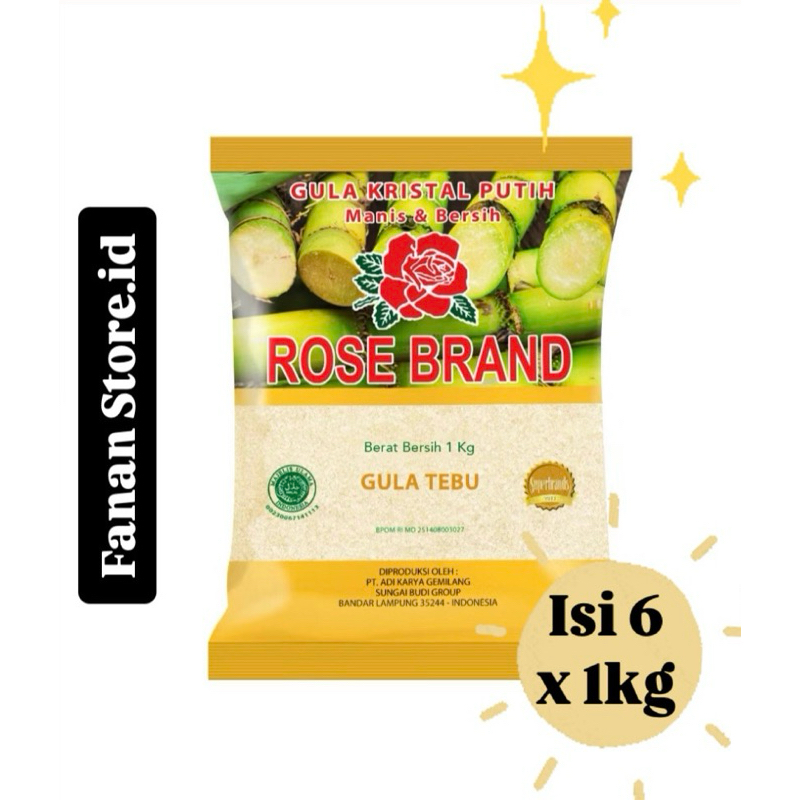 

Gula Rose Brand 6x 1kg (Isi 6 kg)