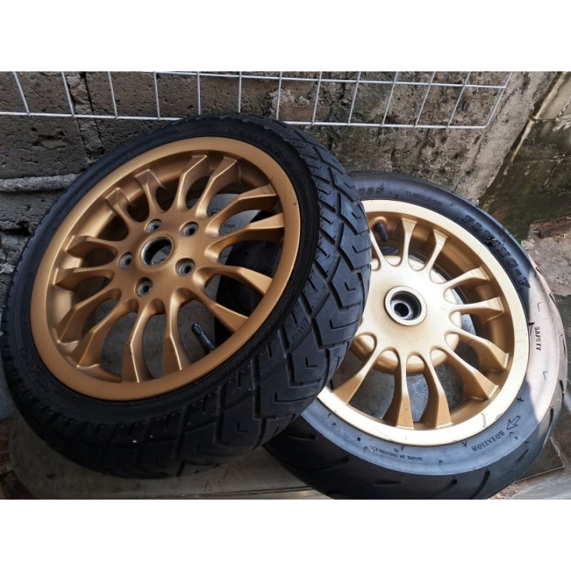 Velg sprint primavera ring 12 lx s bisa dengan penyesuaian vesmet vespa matic pelek racing palang or