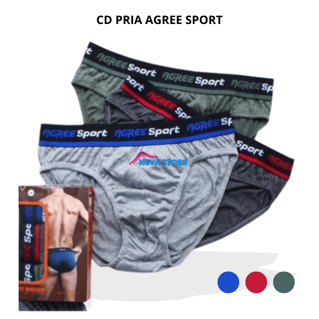 AGREE SPORT || Celana Dalam Pria | CD pria/laki-laki Dewasa Agree Sport 2311 M-XXL (3pcs)