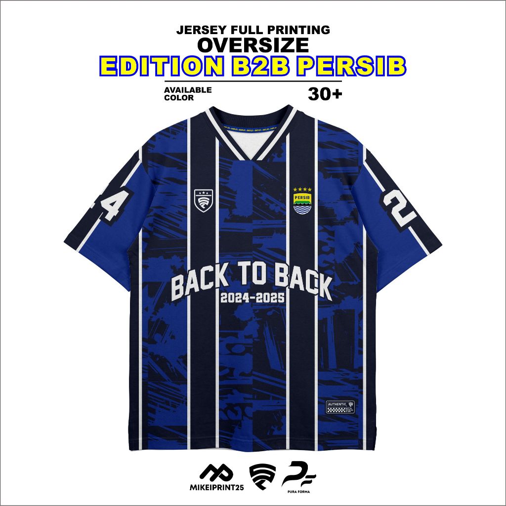 KAOS JERSEY PERSIB BACK2BACK CHAMPIONS OVERSIZE