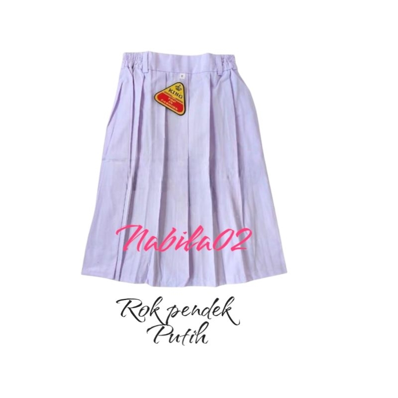 rok putih pendek sd/mii anak perempuan