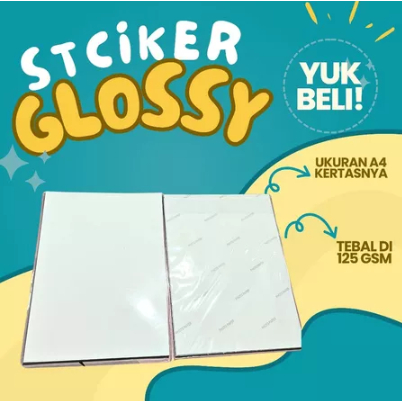 

KERTAS STICKER GLOSSY A4 | KERTAS STICKER ISI 20 LEMBAR | STICKER 125 GSM | STICKER MURAH GLOSSY
