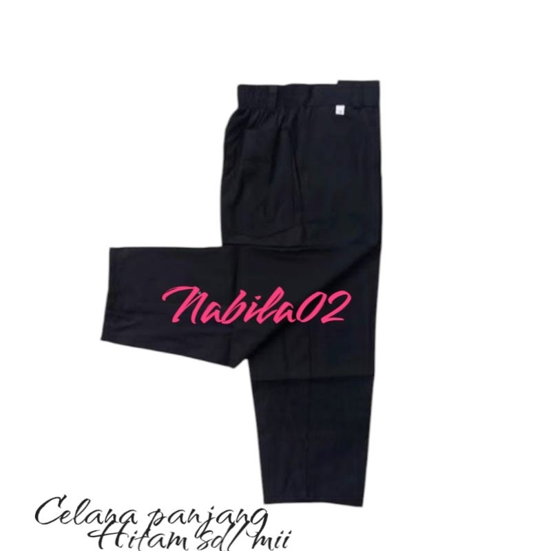 celana panjang hitam sd/mii anak laki laki