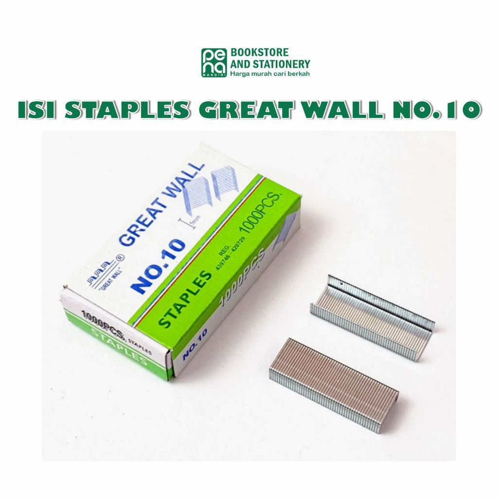 

Isi Staples Stapler No.10 Great Wall Refill Staples ATK