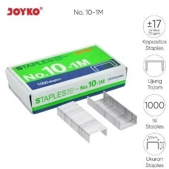 

staples isi stapler refil stapler Joyko No. 10 - 1 box 1000 pcs