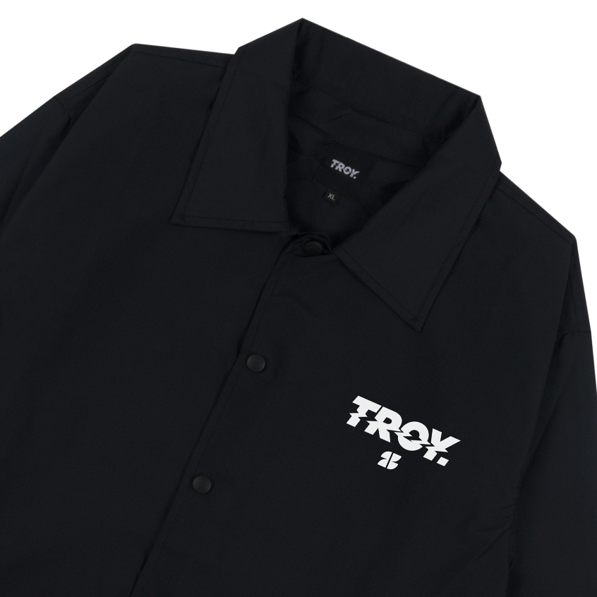 Troy Company Coach Jacket Imperpection Black - Jaket Windbreaker Hitam WN 3121