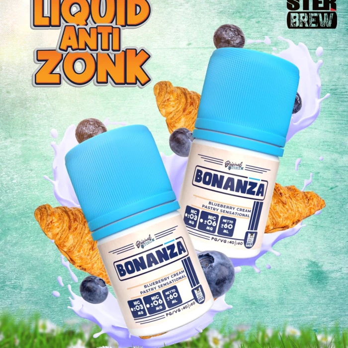 Liquid Bonanza 60ml Freebase - Blueberry Cream Pastry