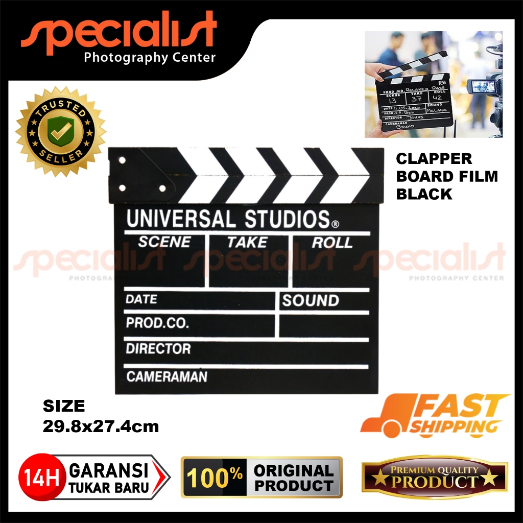 Clapper Board Film Black