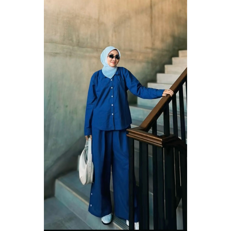 LILIT KEMEJA ONE SET  marisa POLOS ATASAN WANITA TERBARU LDkhusus putih ld 120/XXXL JUMBO OUTFIT CAS