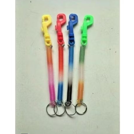 gantungan kunci pegas per karet satuan keyring