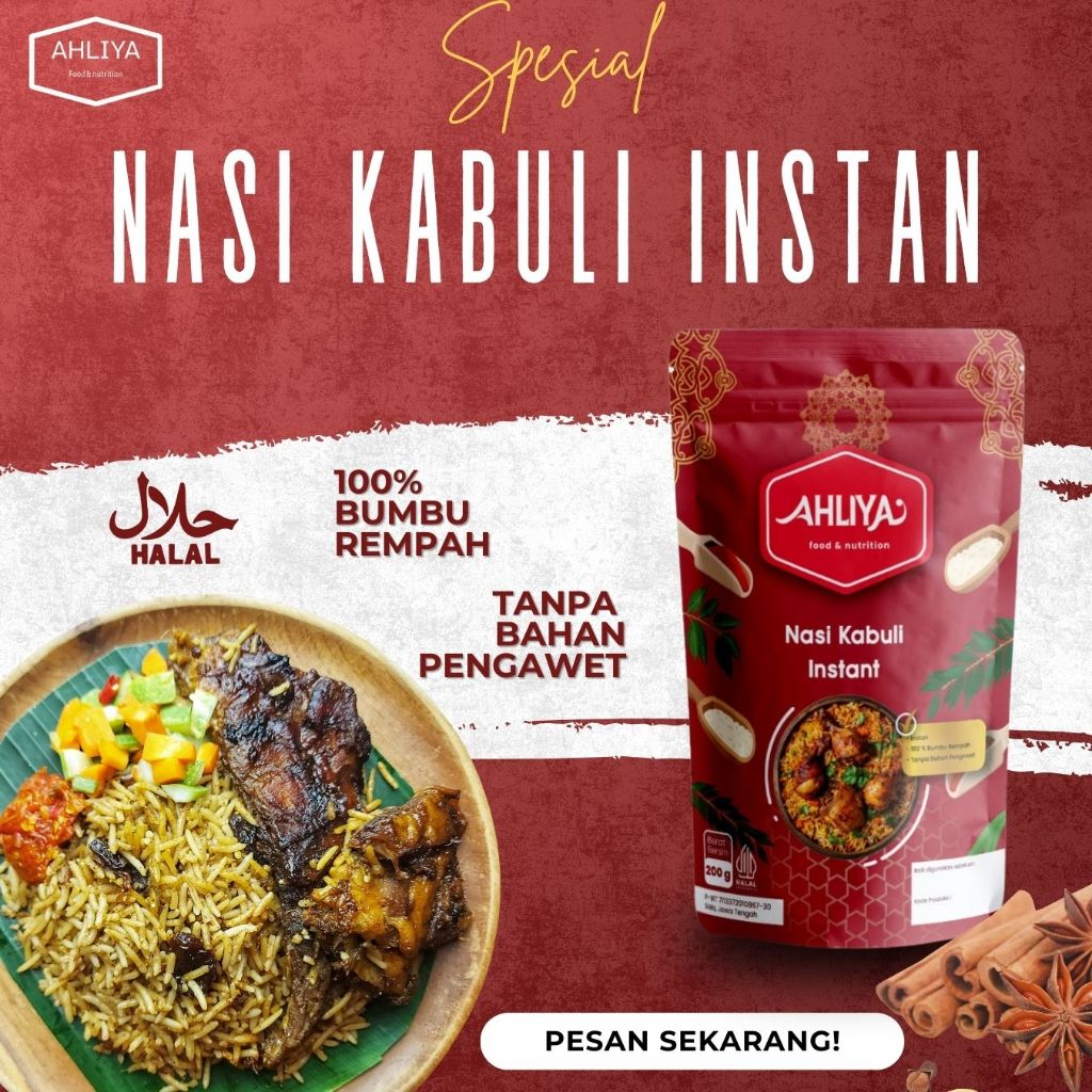 

AHLIYA PAKET INSTAN NASI ARAB KABULI BIRYANI MANDHI DAN KHABSAH