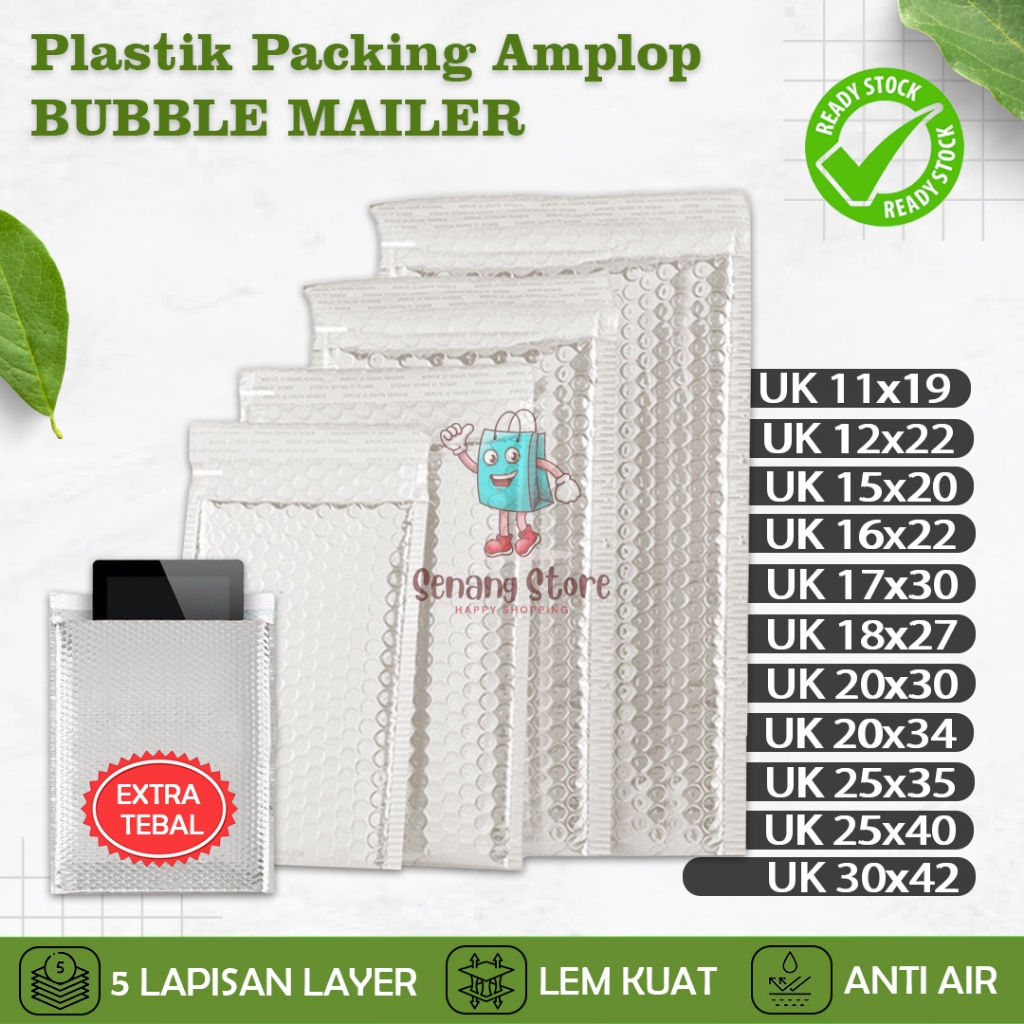 

Plastik Packing Amplop BUBBLE MAILER Kantong Polymailer Bubble Wrap Putih White Bungkus Pelastik Paket Usaha Online Shop Murah