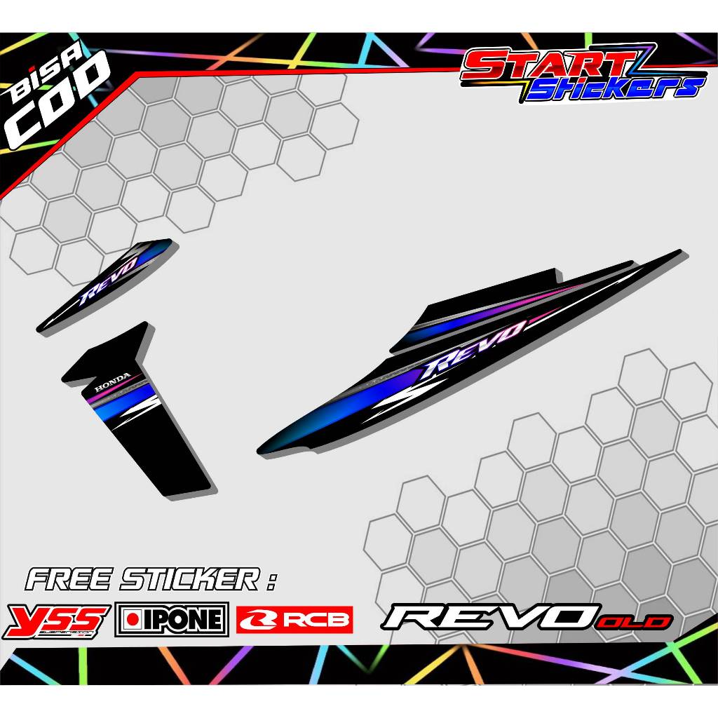 STRIPING VARIASI MOTOR REVO OLD / STICKER LIST VARIASI HONDA REVO LAMA