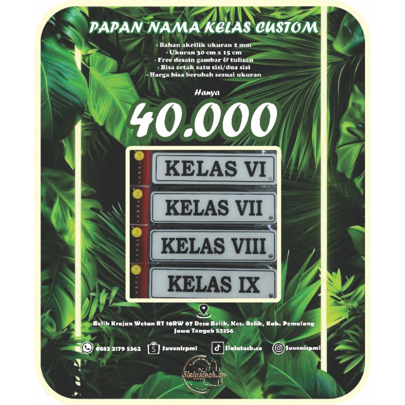 

PAPAN NAMA KELAS ATAI RUANGAN CUSTOM AKRILIK