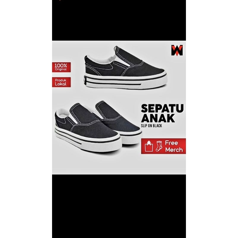 Sepatu anak Laki Laki Perempuan Paud TK Slip on