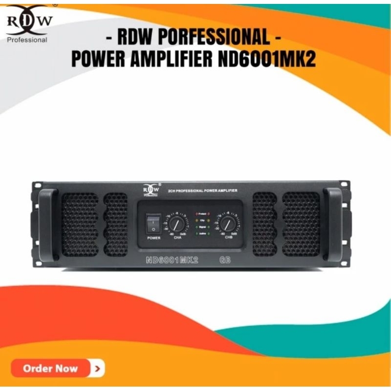 POWER AMPLIFIER RDW ND6001 MKII CLASS GB 2CHANNEL ORIGINAL RDW