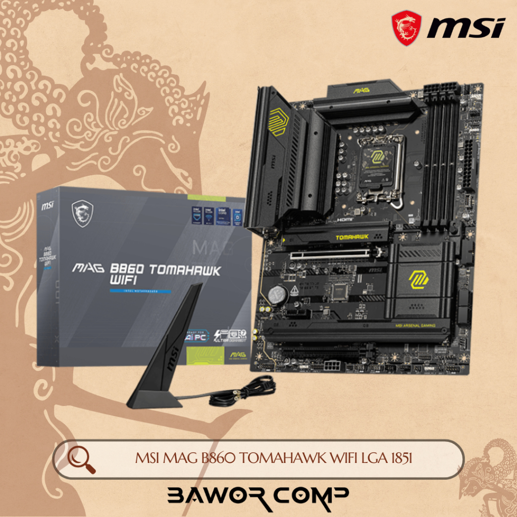 Motherboard MSI MAG B860 TOMAHAWK WIFI Mobo for Intel Core Ultra LGA 1851