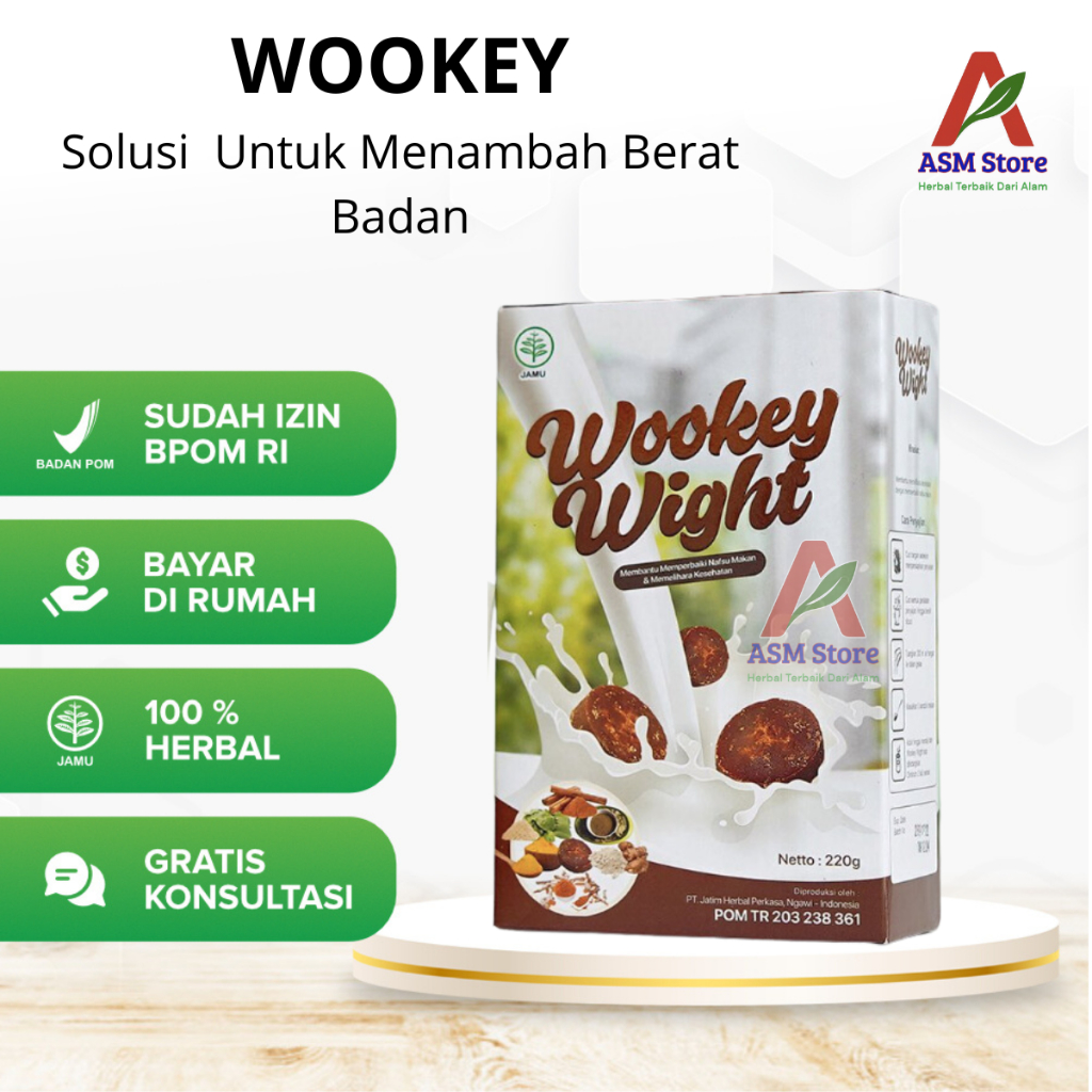 

Wookey Weight - Susu Penambah Berat Badan 220gr Paket Nutrisi: