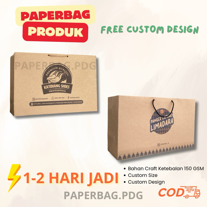 

Paperbag Produk Custom Design | Bahan Craft Coklat | Custom Size |Custom Free Design | Toko Kemasan | Kemasan Tas Produk| Paperbag UMKM | Paperbag Brand | Paperbag Usaha | Kemasan Brand | Tas Kado | Tas Kemasan | Paperbag | Toko Kado | Paperbag Sumbar