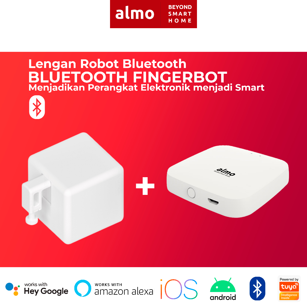 ALMO Tuya Bluetooth BLE Fingerbot dengan Bluetooth Gateway