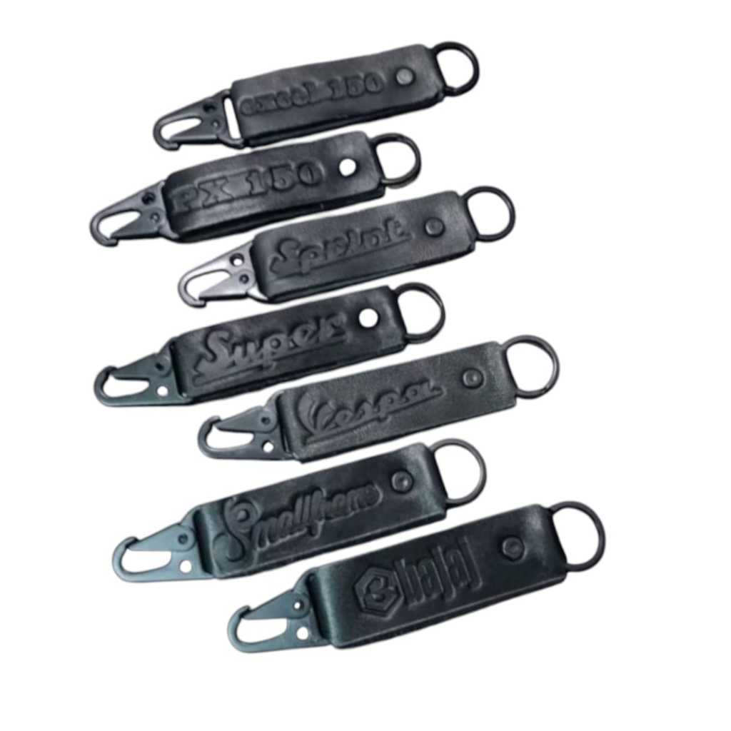 Gantungan kunci motor keychain vespa super sprint px excel smallframe snaphooks carabineer kulit asl