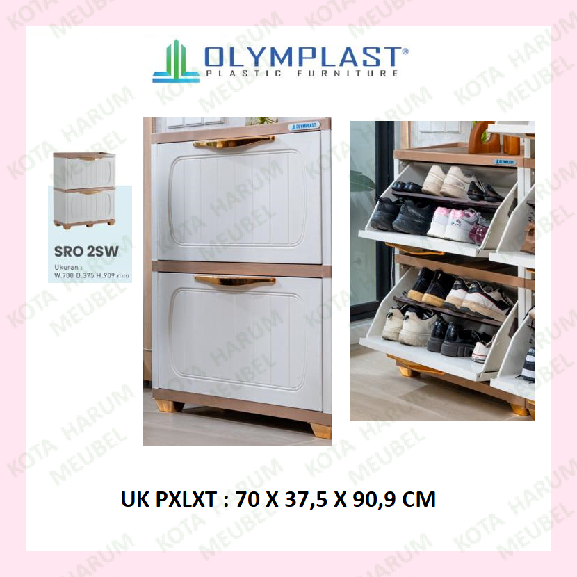 lemari sepatu plastik olymplast SRO 2SW SRO 2 SW SRO2SW murah bandung lemari sepatu plastik rak sepa