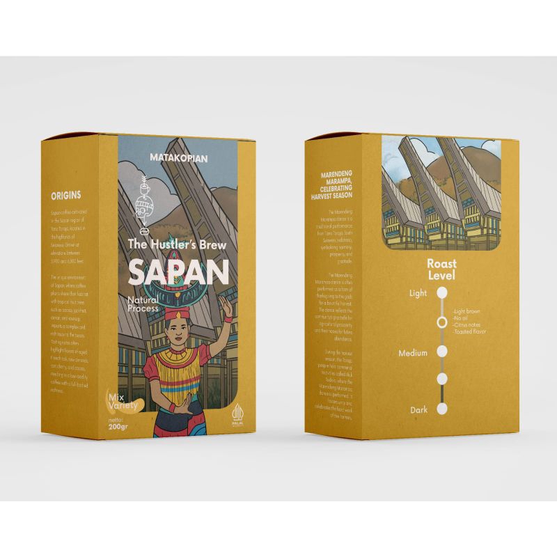 

kopi arabika Sapan Natural process, single origin, mix variety (200gram) MataKopian