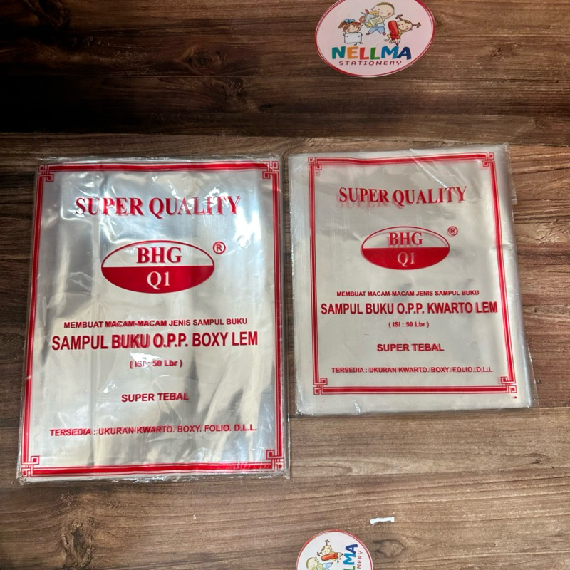 

Sampul Plastik Lem Opp Tebal Ukuran KWARTO/BOXY isi 50 Lembar