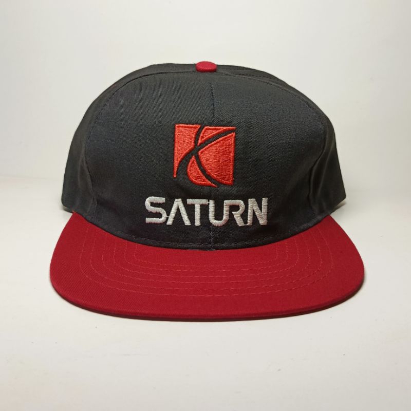 Topi vintage dua warna swingster logo bordir saturn