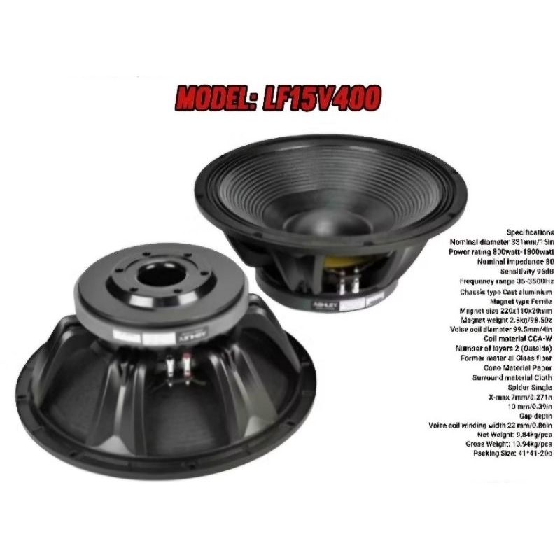 Speaker Ashley 15 Inch kode LF15V400
