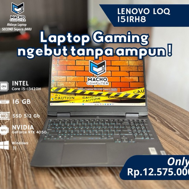 Lenovo LOQ 15IRH8 – i5 Gen 13 + RTX 4050 QHD 165Hz
