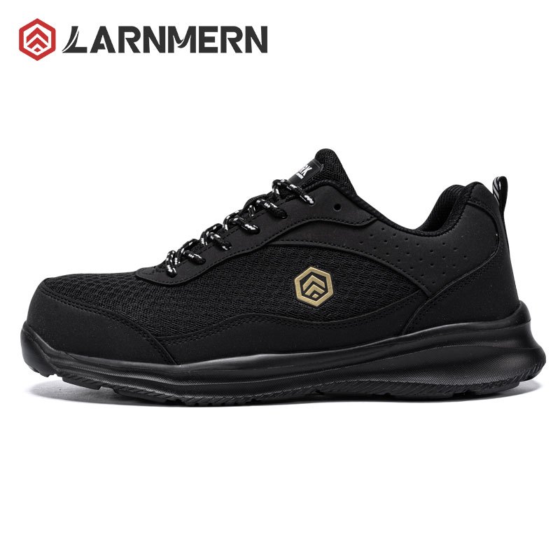 LARNMERN Sepatu Safety Ringan Anti-Smashing Sneakers Anti Slip Sepatu Kerja Pria Wanita