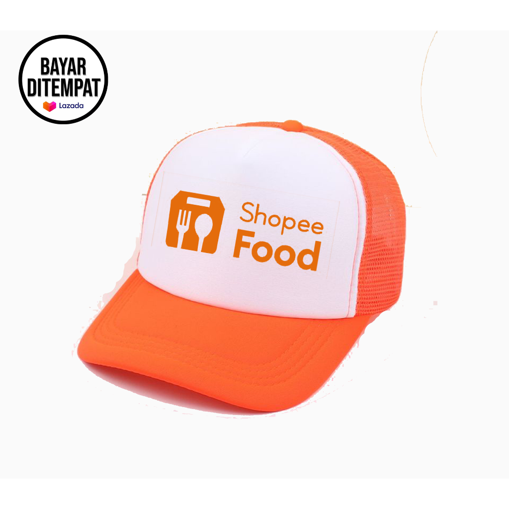 TOPI SHOPEE FOOD LOGO BARU