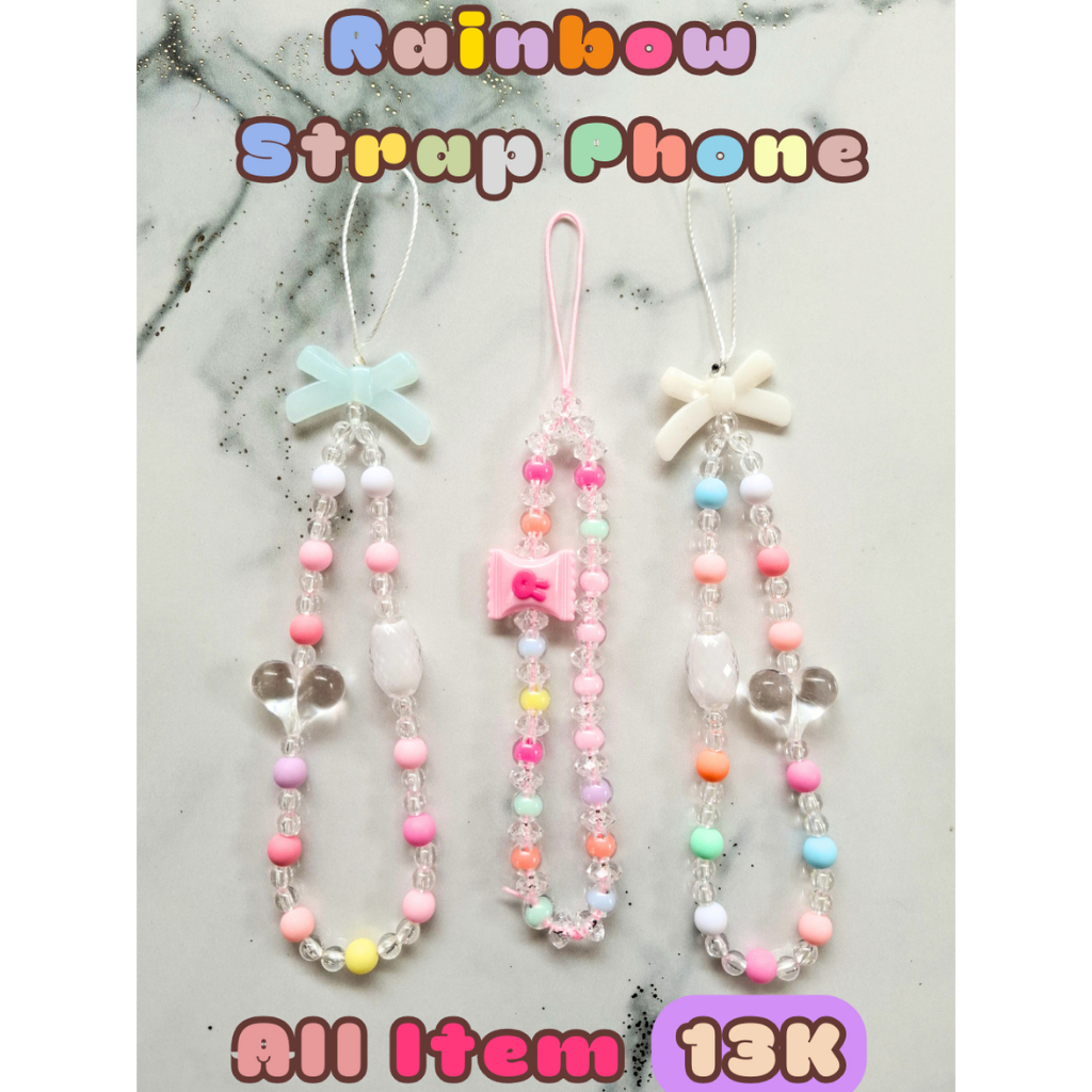 Rainbow Strap Phone | Strap Handphone Korean Style