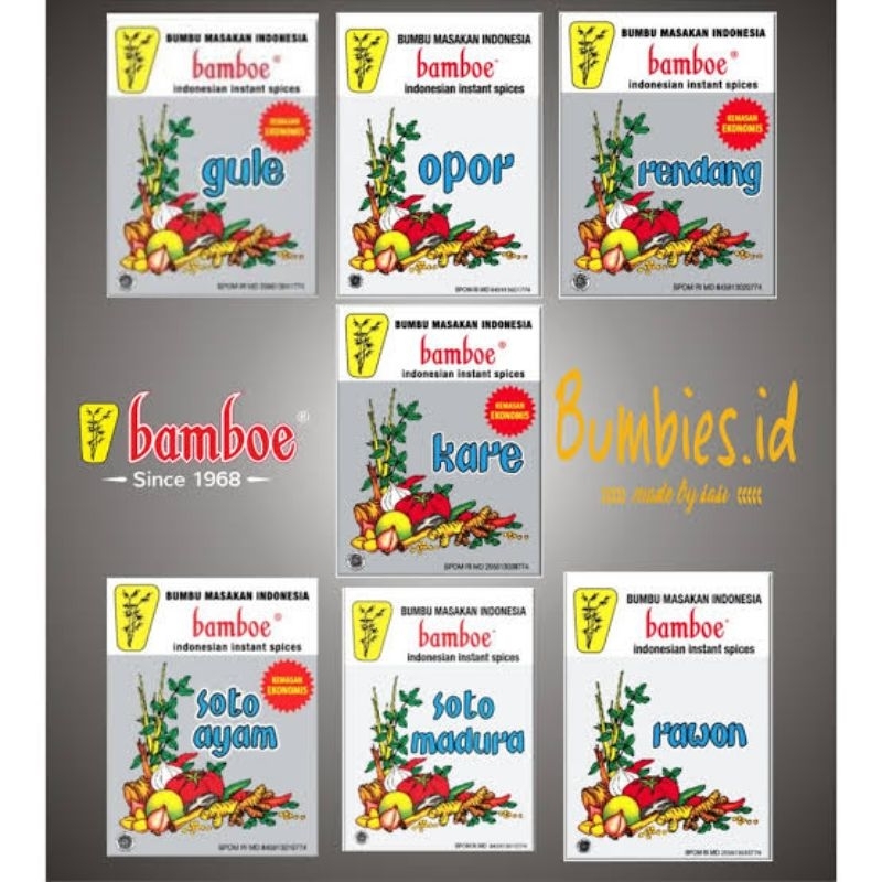 

bumbu kemasan bamboe varian 1sachet
