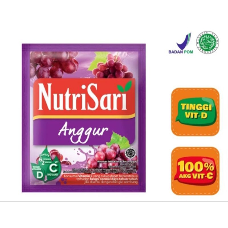 

Nutrisari Anggur renceng (isi 10sachet)