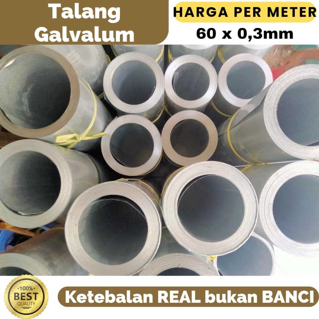 Talang Galvalum Anti Karat Lebar 60cm Tebal 0.3mm Seng Plat Per Meter