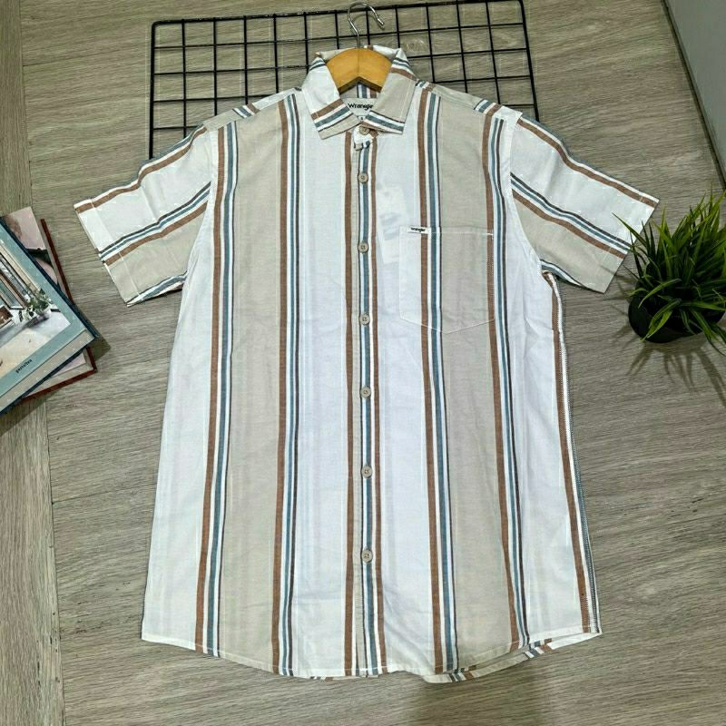 kemeja pendek wrangler pria original